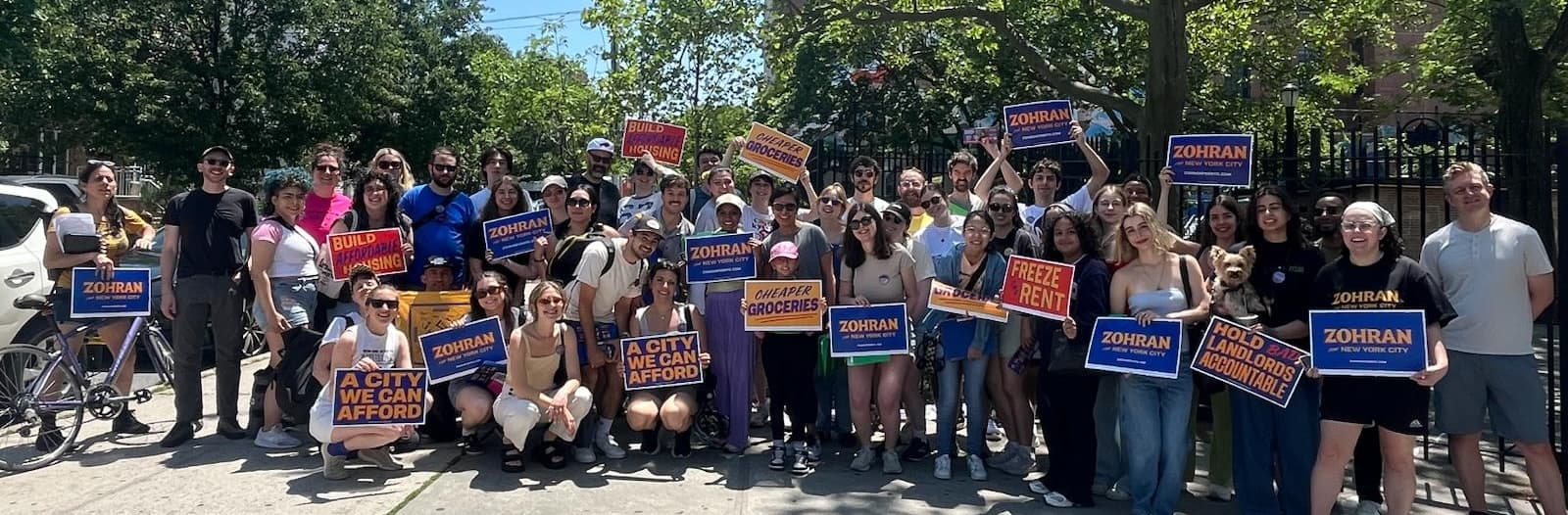 Zohran for NYC volunteers at a canvass